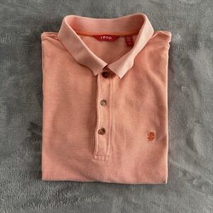 IZOD Men's Coral Polo Shirt Short Sleeve Casual Collared‎ Golf Shirt Large